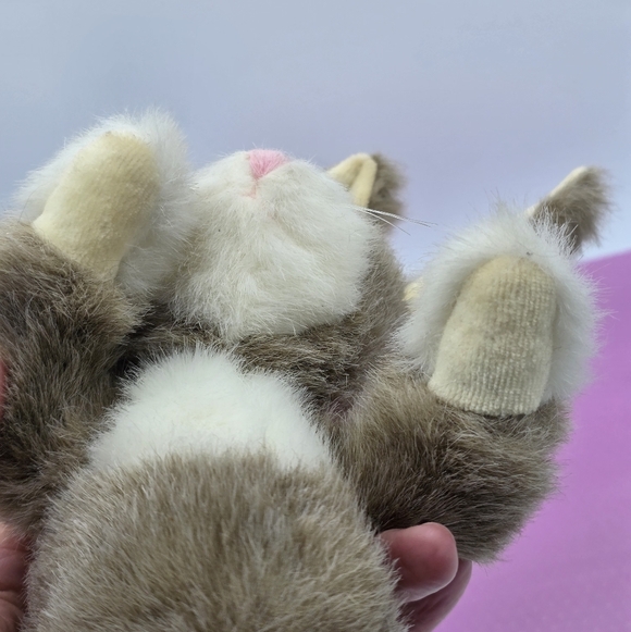 Vintage Boyds Collection Jointed Bunny Brown & White Plush - Picture 6 of 6